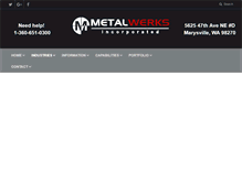 Tablet Screenshot of metalwerksinc.com